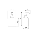 Steinberg Серия 460 Дозатор для жидкого мыла 104 х 70 х 105мм, чёрное сатин. стекло 460 8102