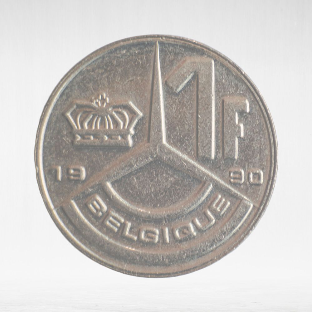 Belgium, 1 Franc - Baudouin I (French Text), 1990, VF