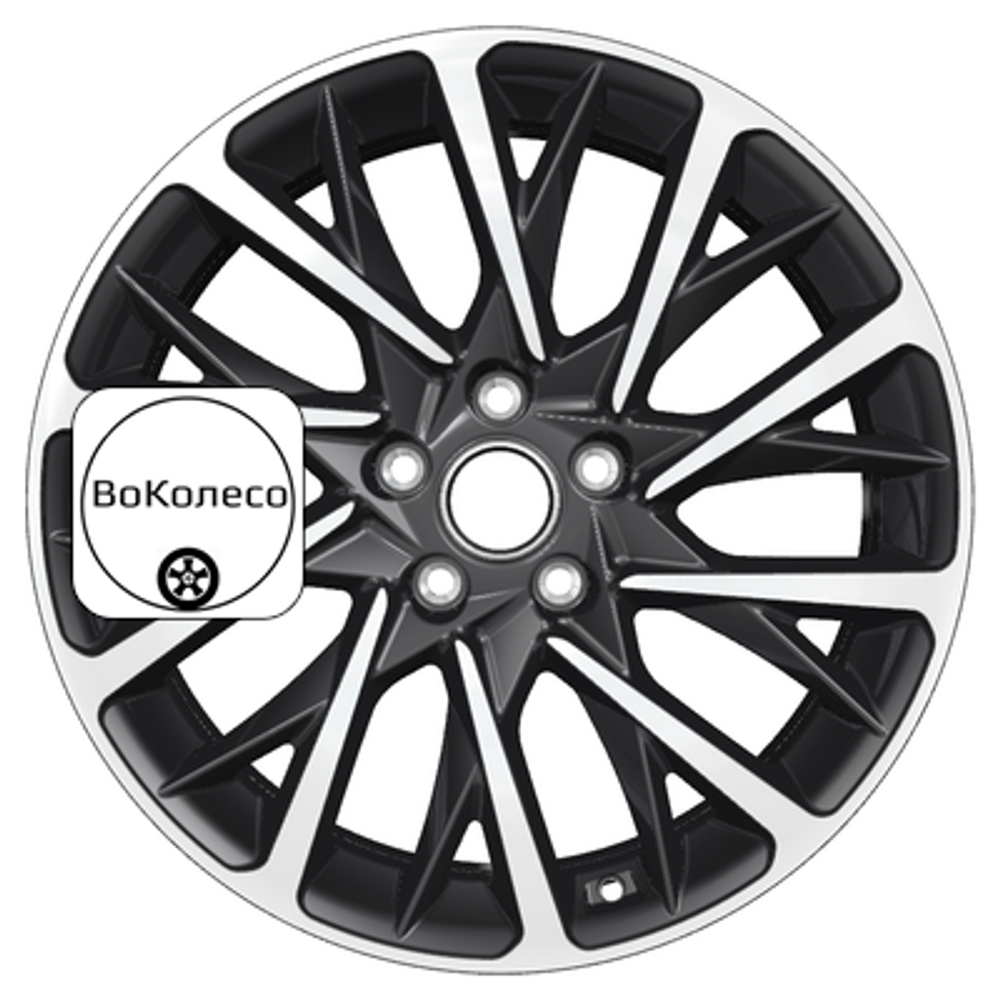 7,5x18/5x112 ET39 D66,6 KHW1804 (Audi A4/A6) Black-FP Khomen Wheels