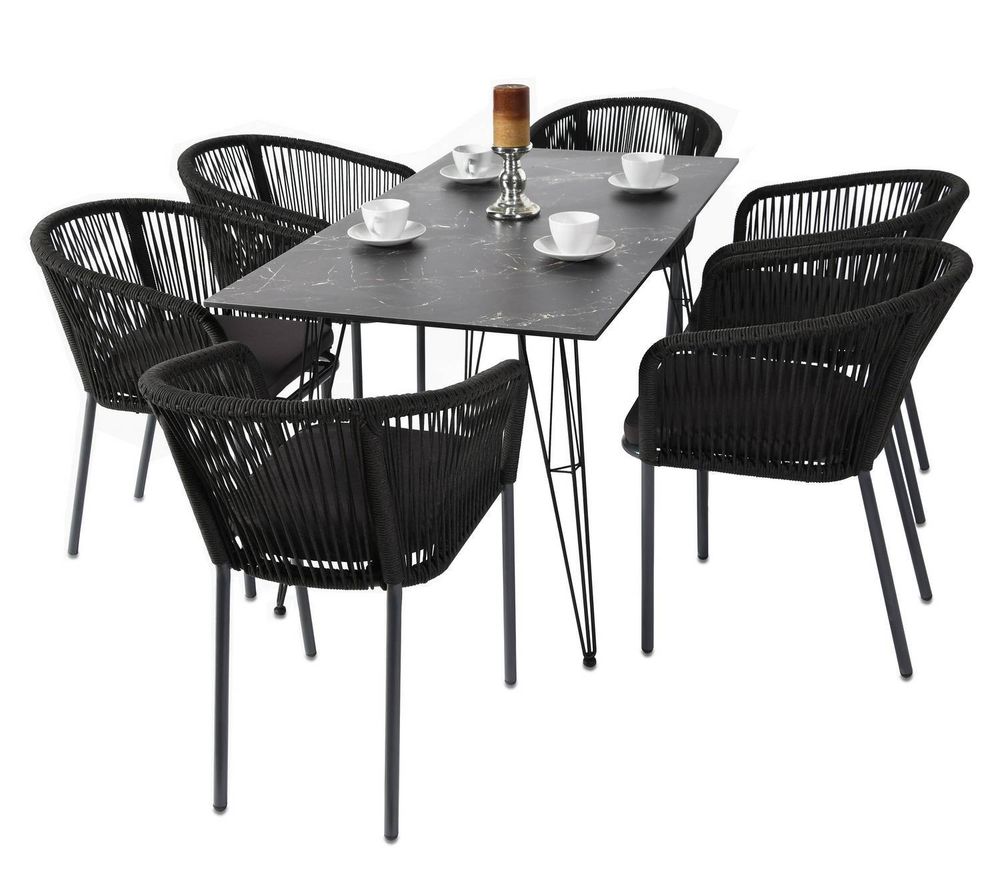 "Милан" обеденная группа на 6 персон, цвет темный