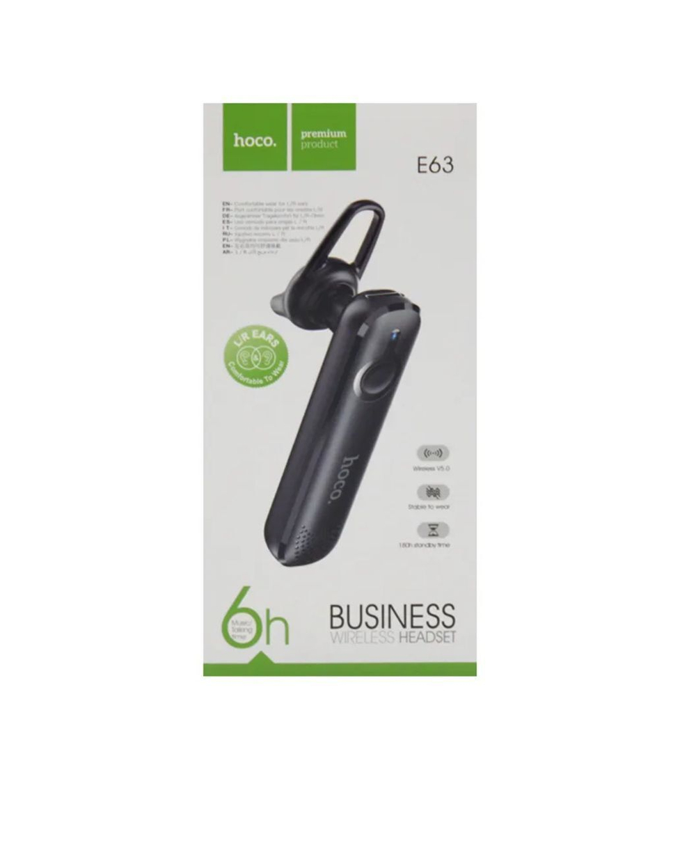 Bluetooth-гарнитура Hoco E63 BT5.0/70mAh/6ч черная