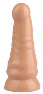 Телесная анальная втулка с круглой головкой - 20 см. (Цвет: телесный)