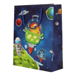 Пакет подарочный "Космос" 26*23*10см, ручки-лента, 4 цвета микс