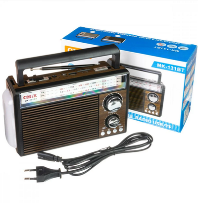 Радиоприемник с MP3 плеером,Bluetooth +фонарь MK-131BT