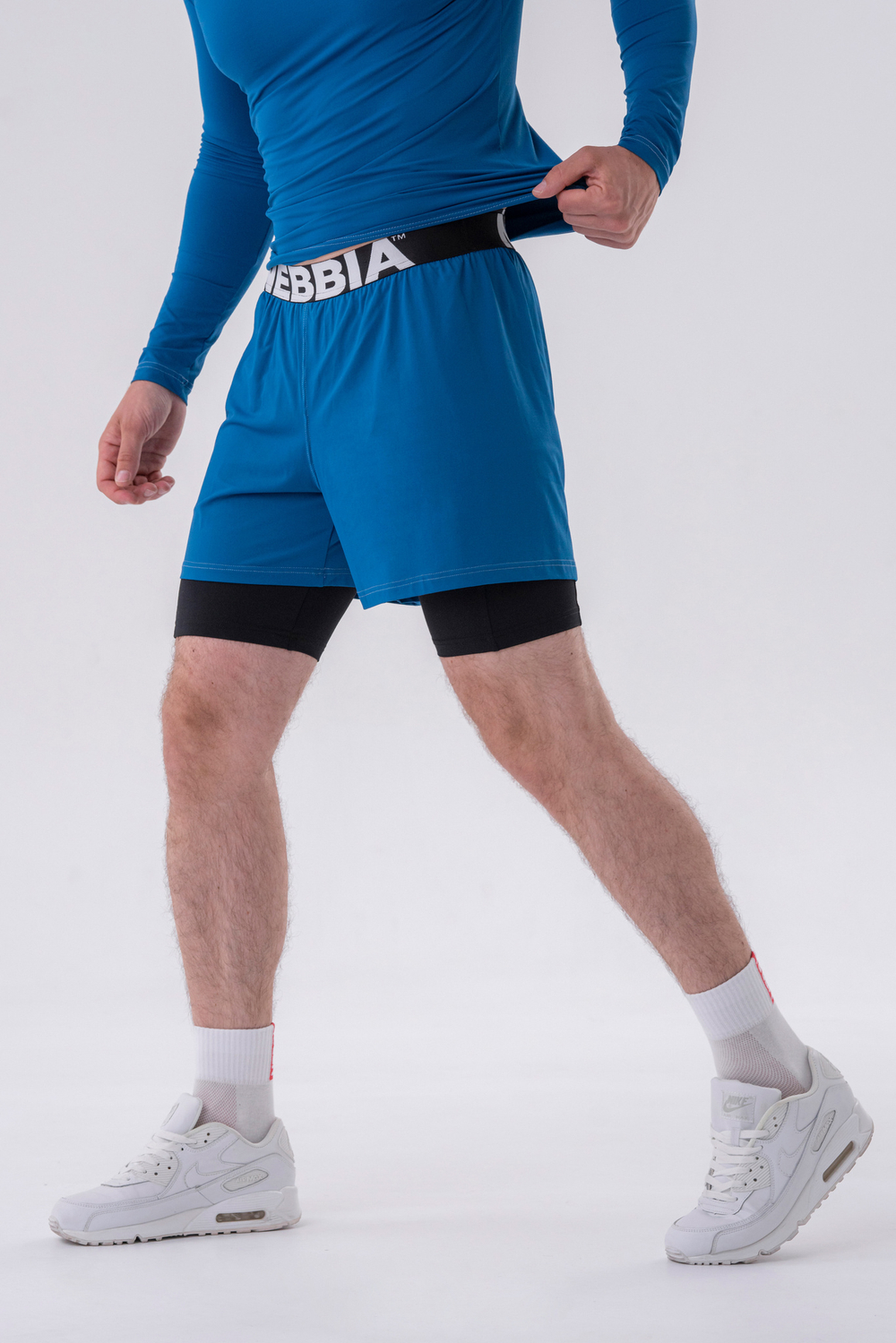 Шорты мужские Nebbia Double-Layer Shorts with Smart Pockets 318 Blue