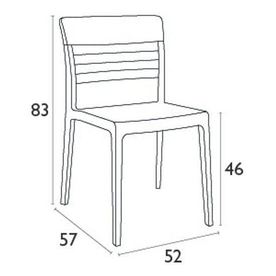 Стул пластиковый Mone черный, красный