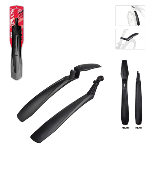 Крылья EVOLUTION 26-29", к-кт перед/зад, перед. шток вилки, зад. подсед-ный штырь, пласт. (50)