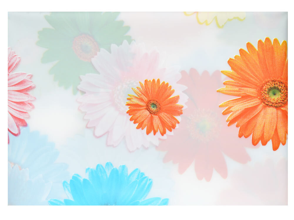 Штора для ванной 180*180см Герберы