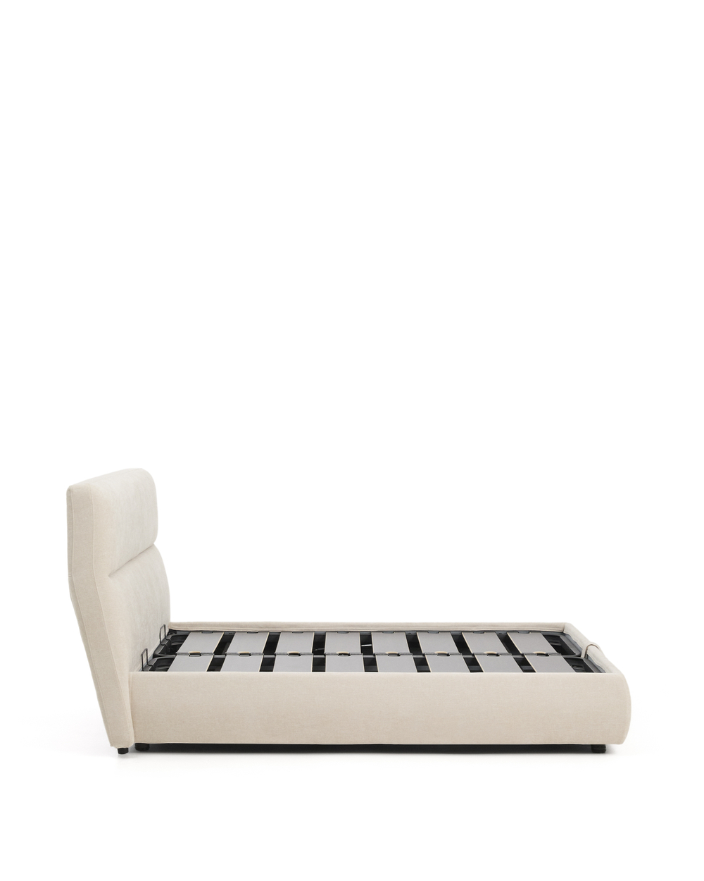 Кровать Dafra бежевого цвета из шенилла с ящиком для хранения 160 х 200 см