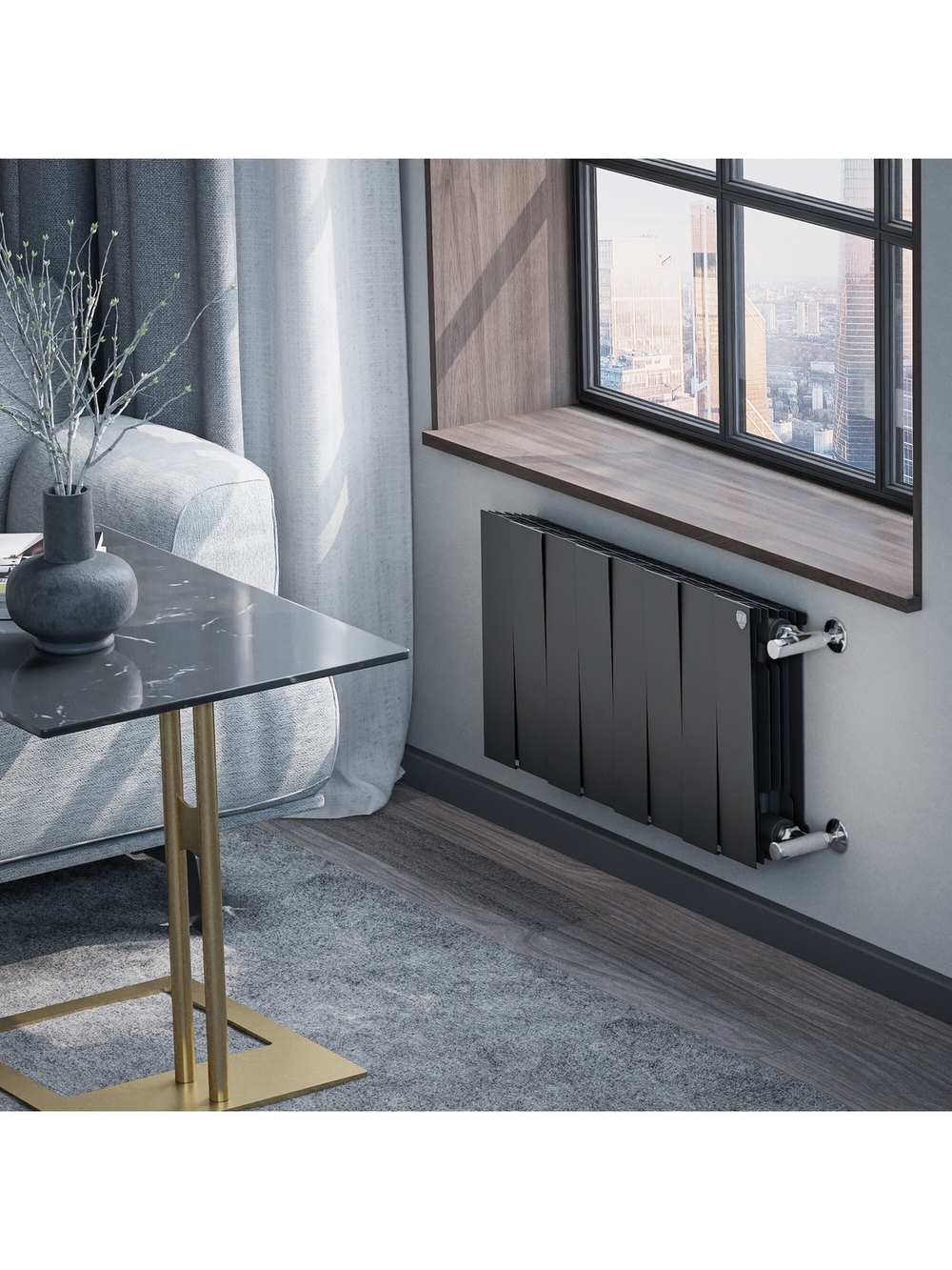 Радиатор Royal Thermo PianoForte 300 /Noir Sable - 8 секц.