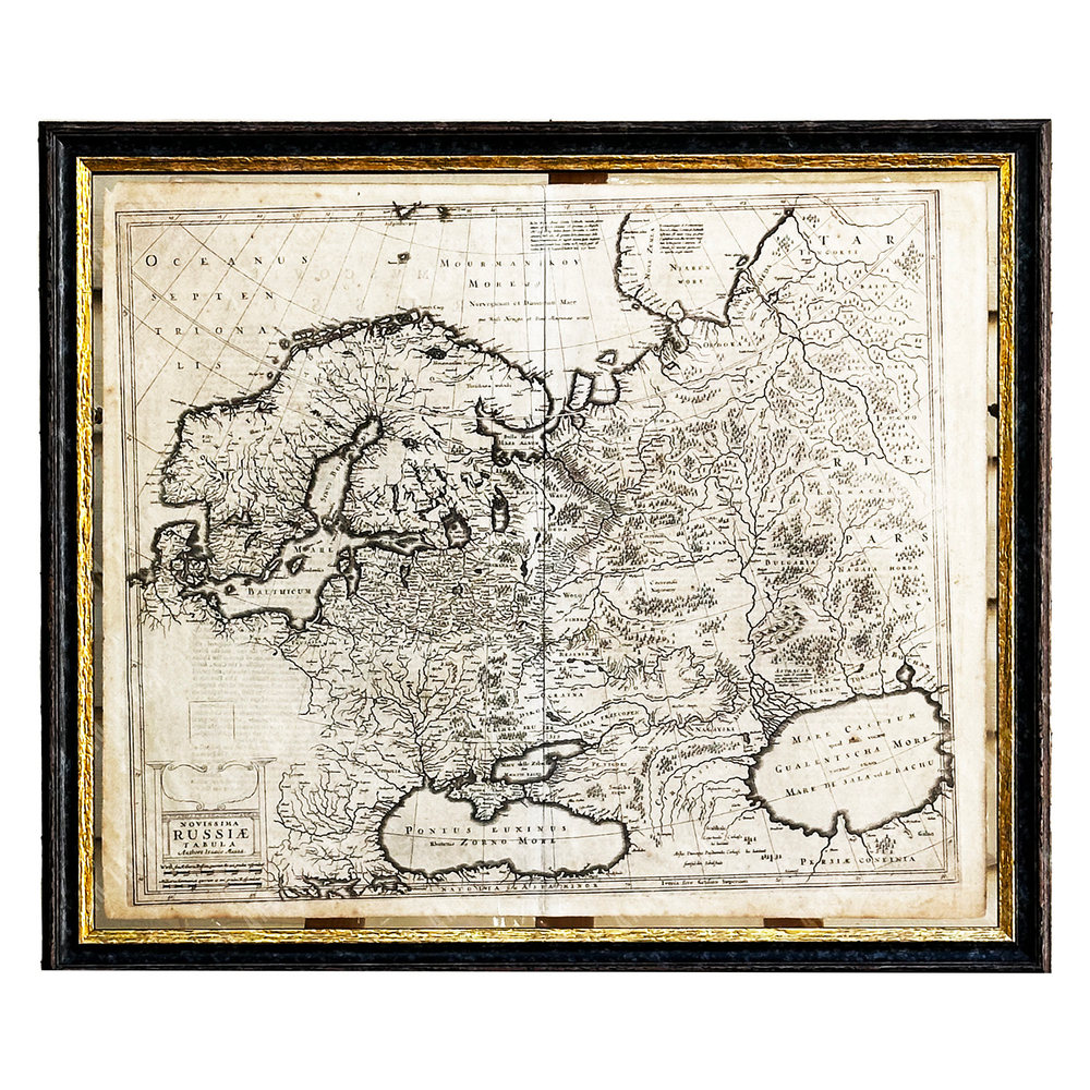 Карта России «Novissima Russiae Tabula. Authore Isaaco Massa» по чертежу Исаака Массы. 1638