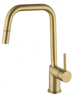 Смеситель для кухни с выдвижым изливом WONZON & WOGHAND, Брашированное золото (WW-6018-BG)