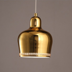 Pendant design lamp A330S Golden Bell by Artek (Gold)