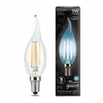 Лампа Gauss LED Filament Свеча на ветру 5W E14 450lm 4100K 104801205