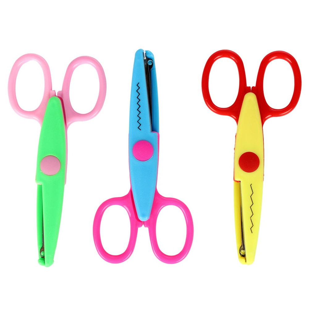 Ножницы детские Зиг Заг на подвесе, 5 дизайнов , С-40438