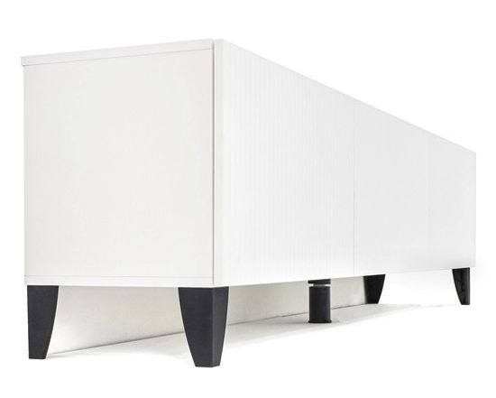 Тумба-ТВ СИРИНИЯ белый с тиснением / белый снег