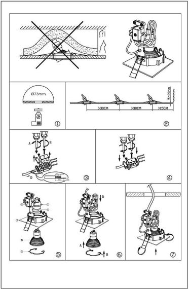 Встраиваемый светильник Lucide Focus 11002/15/31