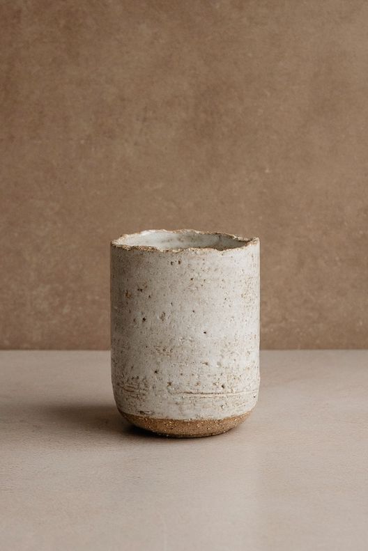 Стакан Край, белый матовый / Tish Pottery