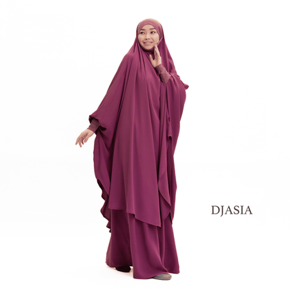 SET: KHIMAR AND SILK SKIRT  FROM MEDINA SILK (One size)