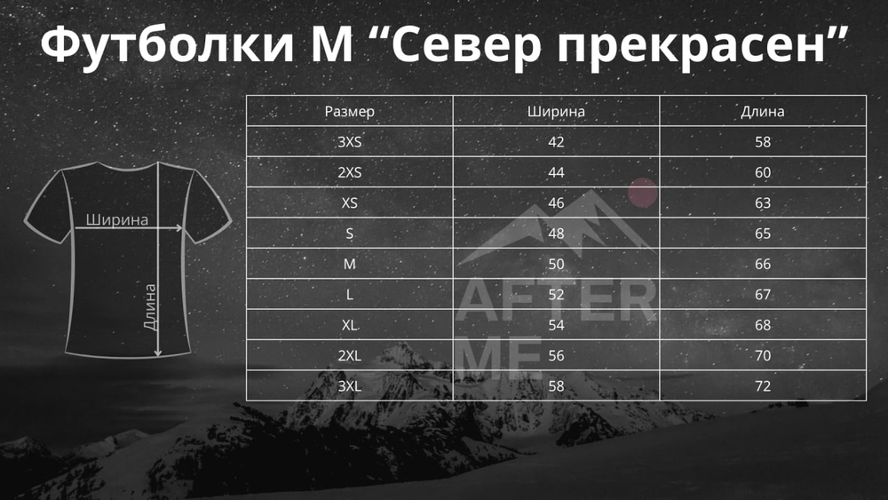 Футболка мужская After Me Север прекрасен ПРЕДЗАКАЗ