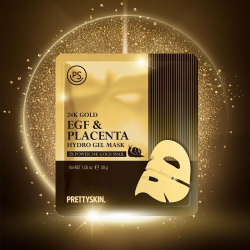 Pretty Skin 24K Gold EGF & Placenta Hydro Gel Mask гидрогелевая маска для лица с золотом и плацентой