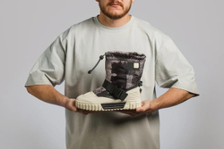 Сапоги высокие TRAFFA SIGNAL, Черно-бежевый