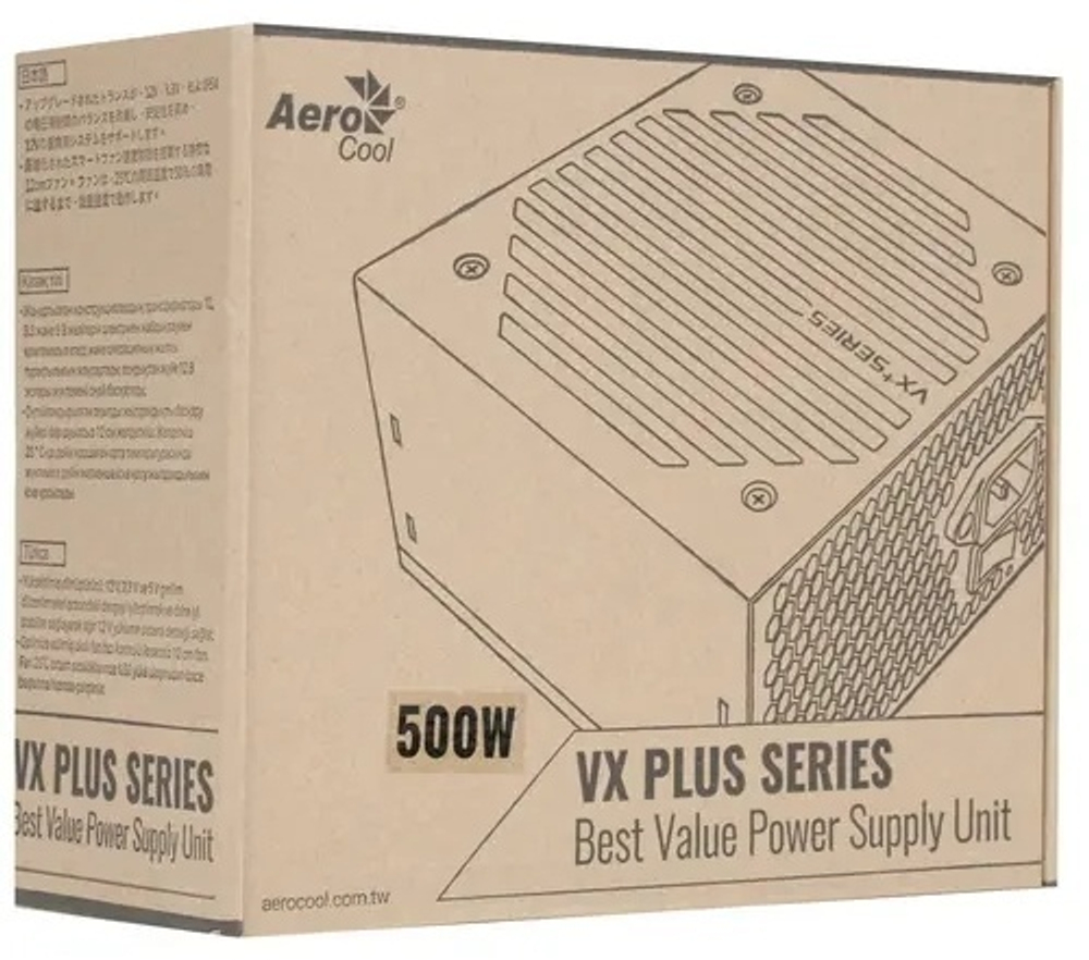 Блок питания AeroCool VX-500 PLUS 500 Вт