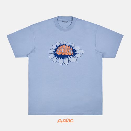 Футболка мужская Carhartt WIP Pixel Flower артикул:I033161_frosted_blue - купить в магазине Дайс