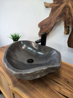 Раковина из речного камня RS-65894 58х45х15 из натурального камня