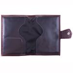 Обложка на паспорт, Спейс, кожзам + изолон, под крокодила, с кнопкой, с подкладом, терракотовая