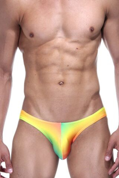 Мужские трусы-слипы с цветными разводами (Размер: S) (Цвет: разноцветный)