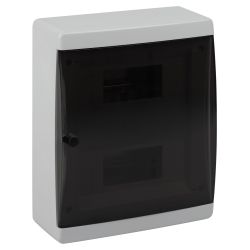 Корпус пластиковый навесной ЭРА COMFORT ЩРН-П-18 IP41 прозрачная крышка белый | Корпуса пластиковые модульные