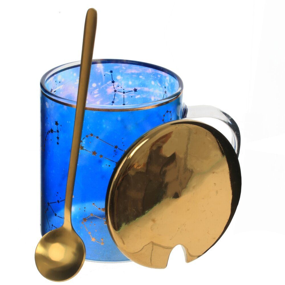 GAEM Кружка с крышкой и ложкой, 400 мл, L12 W8 H9 см, 2в.