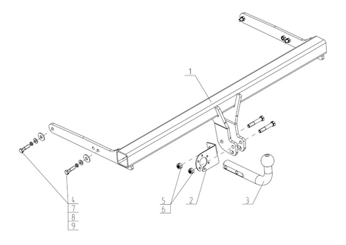 Фаркоп AvtoS для SKODA Kodiaq 2017- с универсальной электрикой Smart(блок) и сертификатом в комплекте, арт.(SK 12+smart)