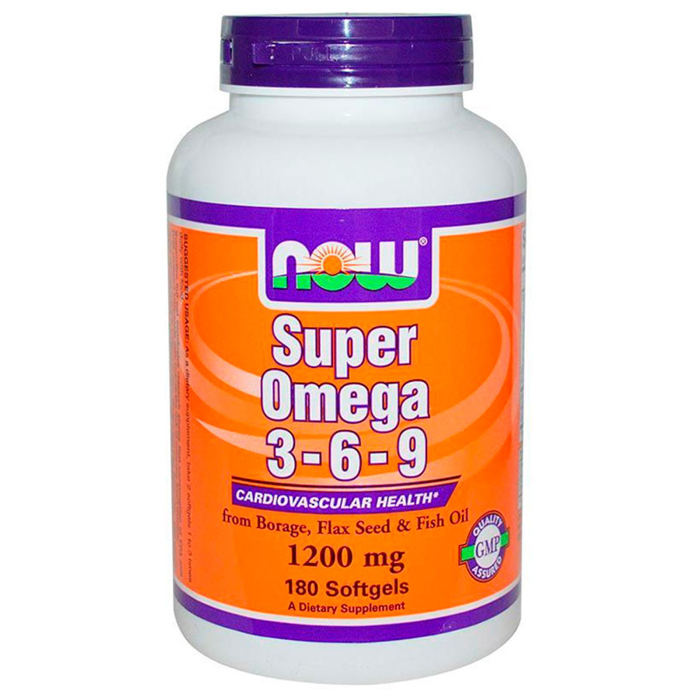 NOW Super Omega 3-6-9 1200 мг. (180 капс.)