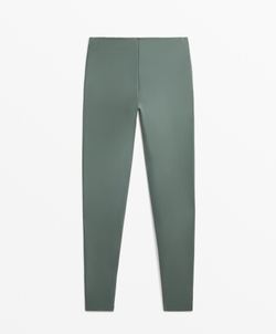 OYSHO Компрессионные легинсы Compressive Core Control длиной до щиколотки, зеленый