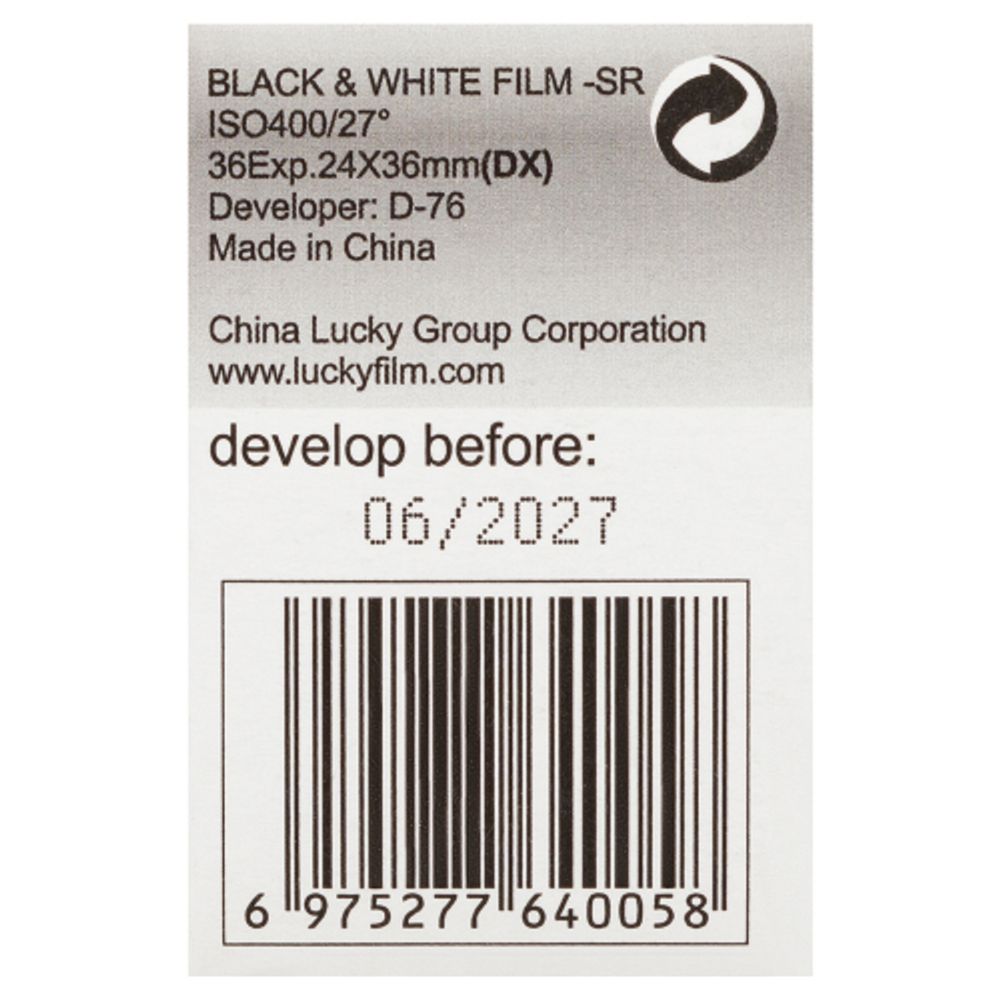 Фотопленка LUCKY FILM BW SHD400-36EXP