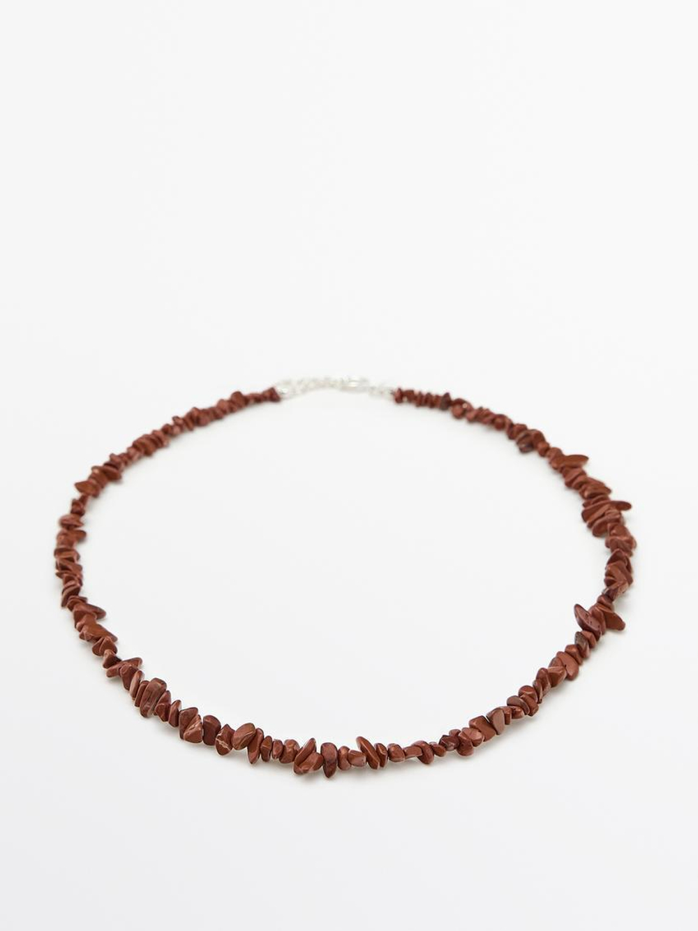 Massimo Dutti Ожерелье с камнями, гранатовый