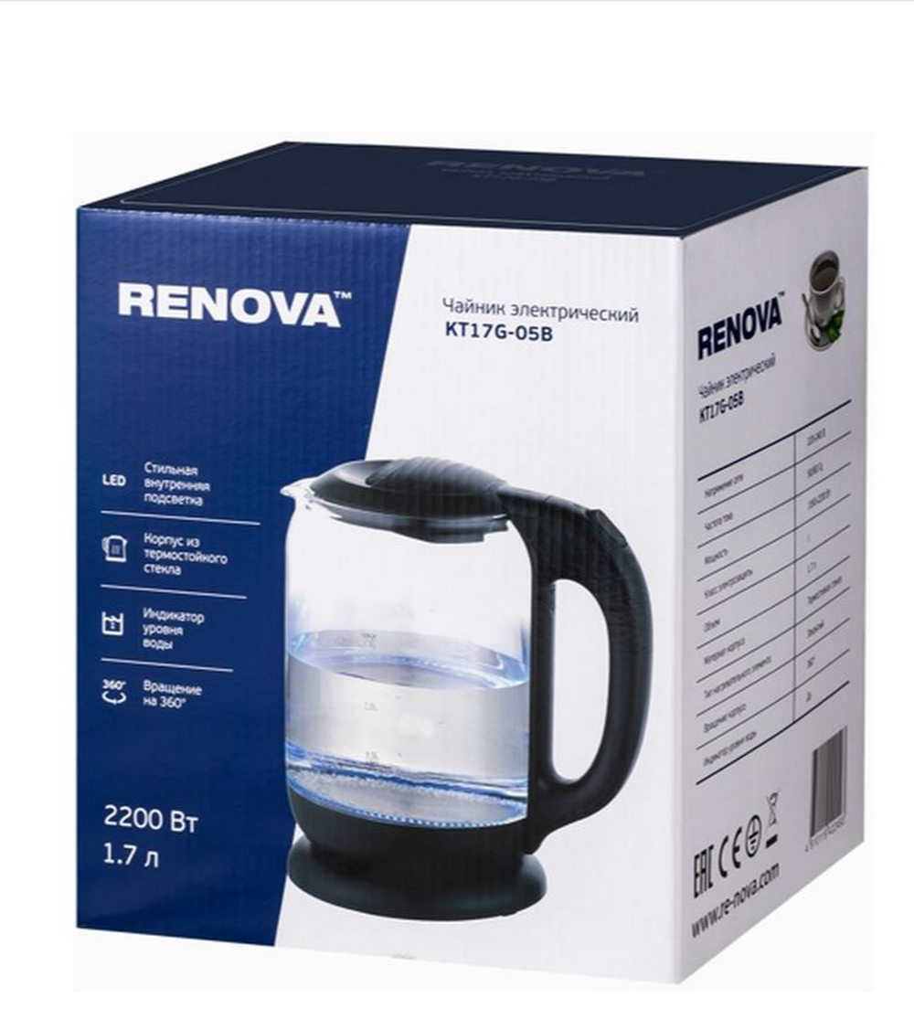 Чайник Renova KT17G-05B (1.7л./2200Вт)