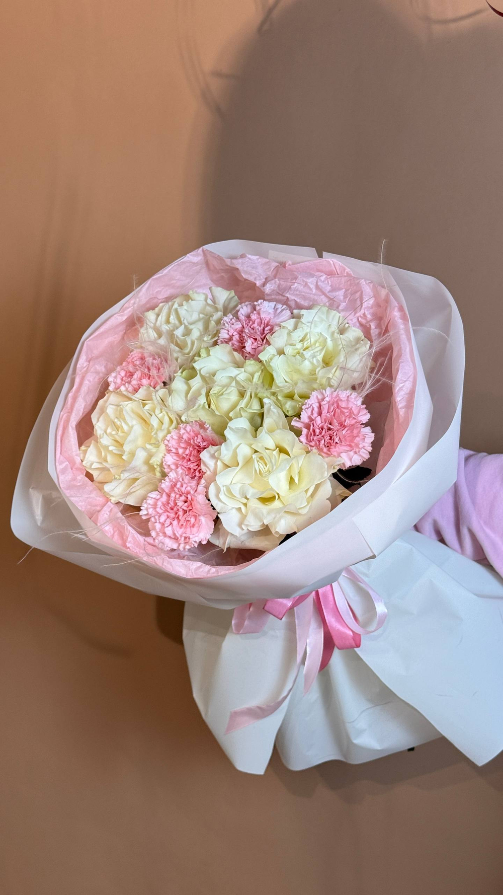 Букет "Барби", роза французская и диантусы