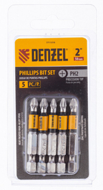 Набор бит, PH2x50, 5 шт. Denzel