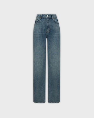 Джинсы широкие голубые