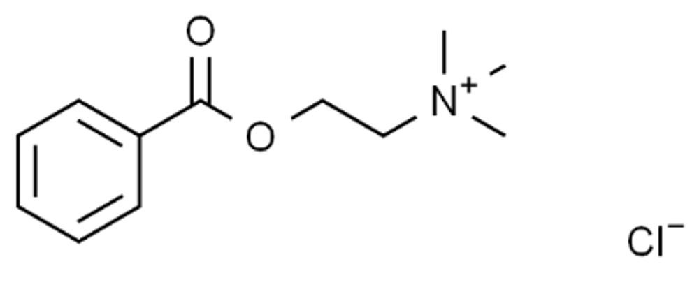 Бензоилхолин хлорид - формула