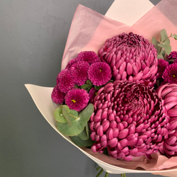 Букет"Виола"(хризантема Бигуди)