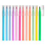 Фломастеры Basir, серия "Панда", с мягкой кистью, разноцветные, набор 12 шт