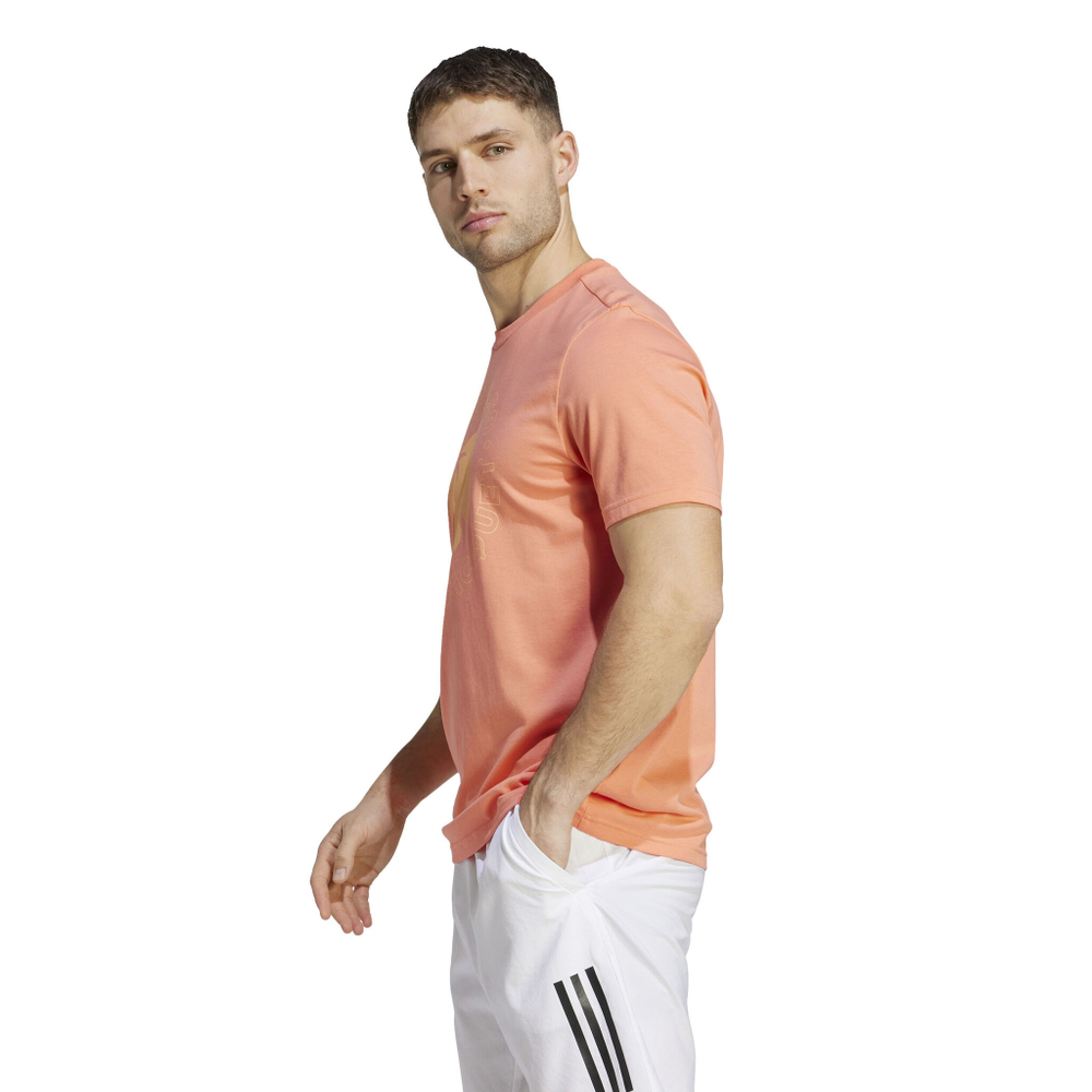 Мужское теннисное поло adidas RM Sun T-Shirt Men - Apricot, Yellow