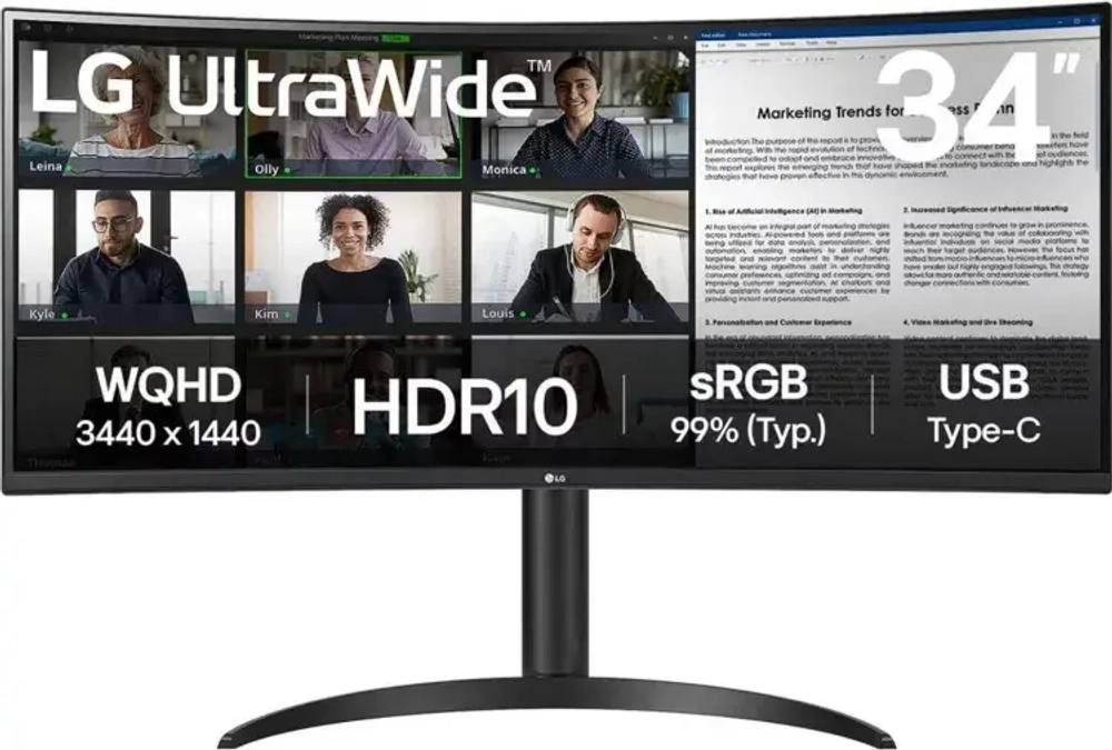 Монитор LG 34WR55QK-B 34'' (34WR55QK-B.ARUZ)