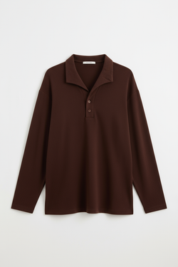 Удлинённый свитшот-поло