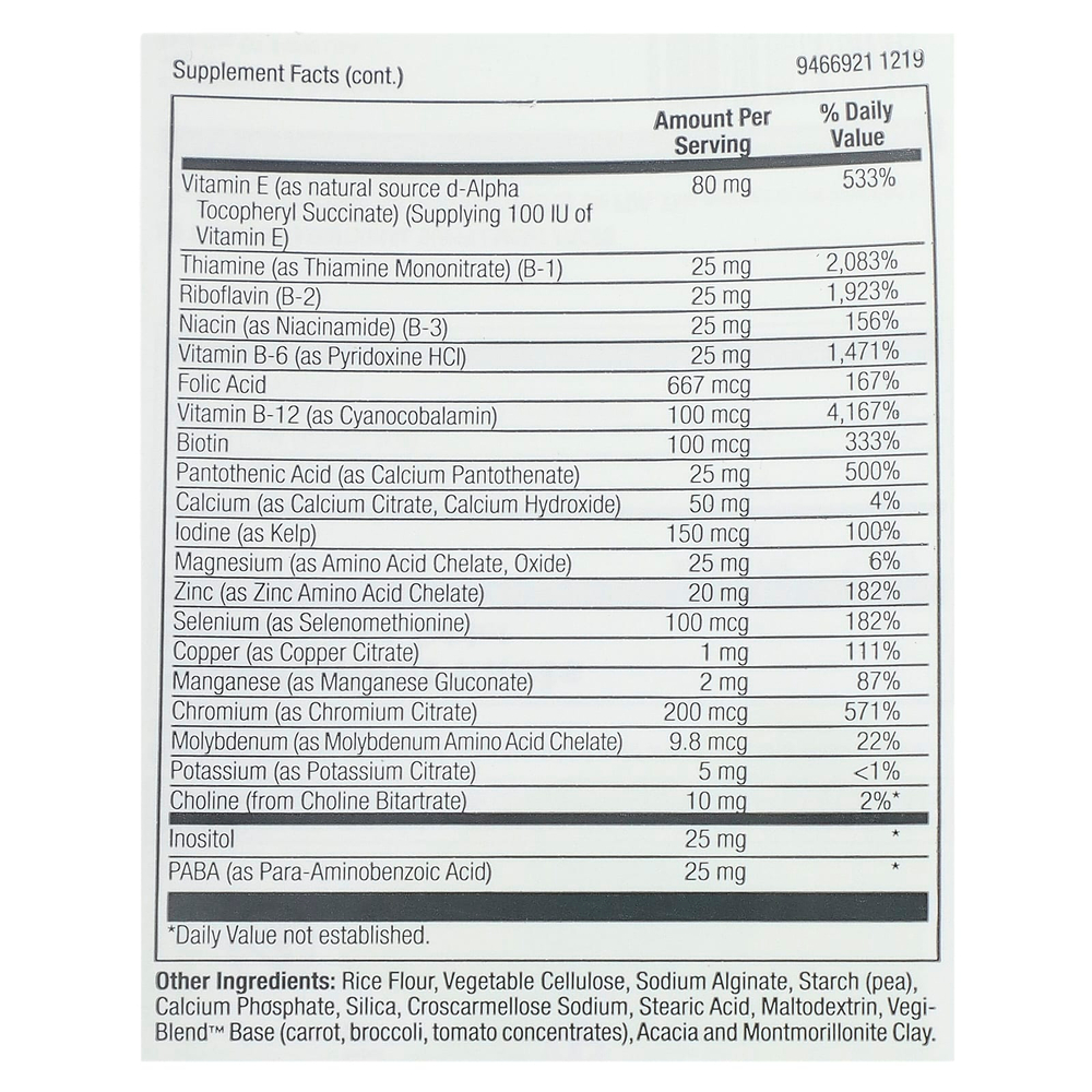 VegLife, Vegan One Multi, мультивитаминный комплекс, без железа, 60 таблеток