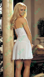 Ажурная комбинация с бантиком и стринги